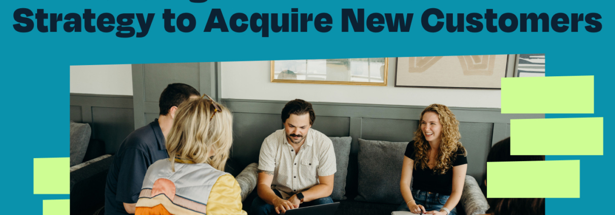 A collaborative team meeting with a laptop, illustrating the development of an inbound content strategy