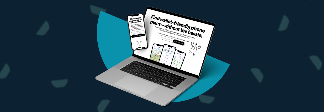 Laptop screen displaying a mobile-friendly website interface, illustrating conversion rate optimization through A/B testing