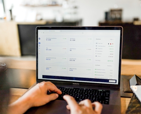 customer analytics dashboard on computer for ecommerce