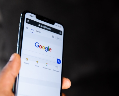 working on a google ads account on mobile