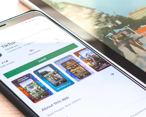 tiktok ads on a phone