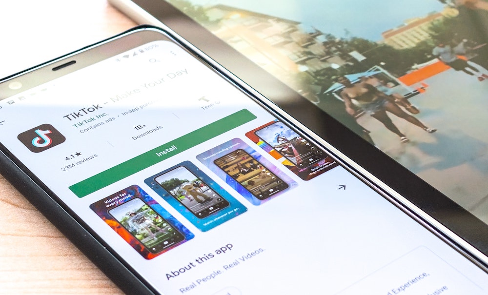 tiktok ads on a phone