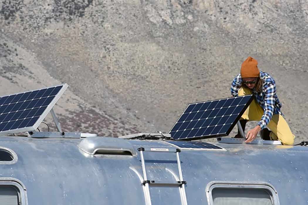 Renogy solar panel on RV
