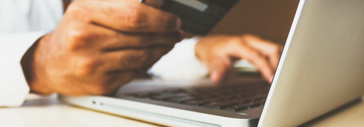 A person shopping online.