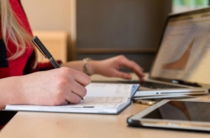 building a growth marketing strategy for a business on a computer