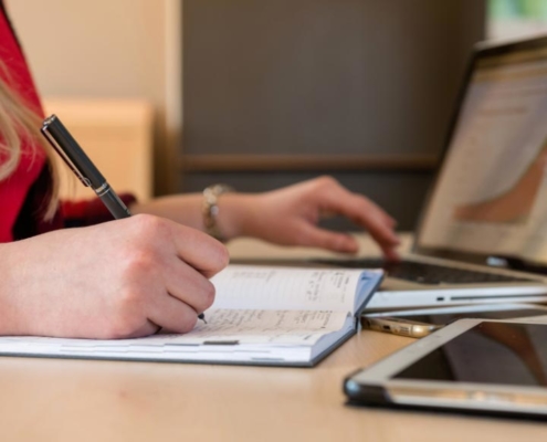 building a growth marketing strategy for a business on a computer