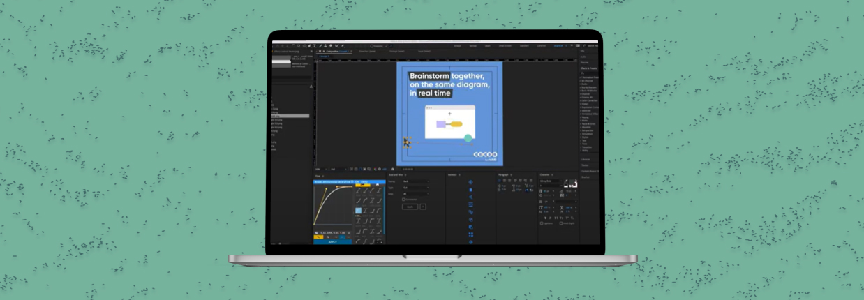 Close-up of a video editing interface on a laptop screen highlighting video marketing tools