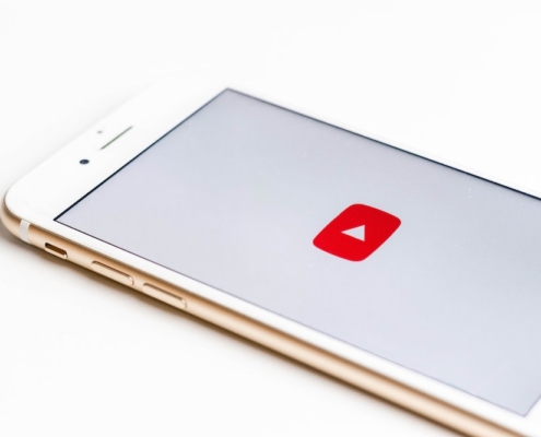 YouTube on a mobile phone.