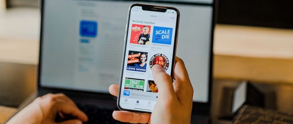 iPhone scrolling on YouTube.