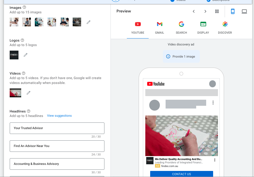 Example of Asset Group Performance Max