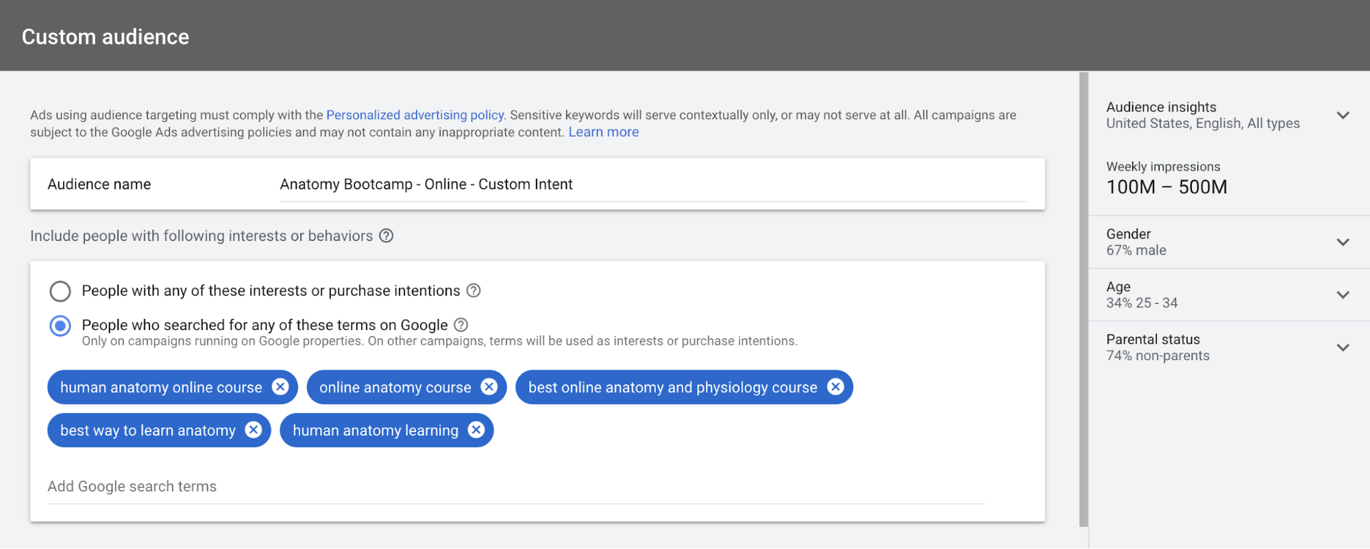 youtube ad targeting