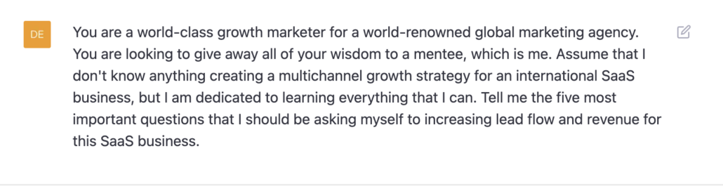 make chatgpt ask you the questions