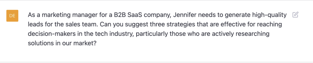 chatgpt persona prompt