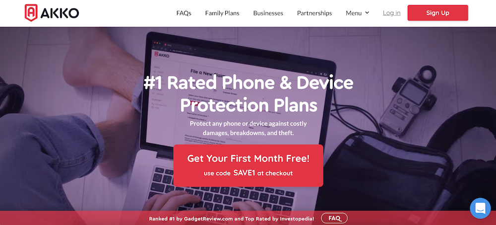 landing page test example