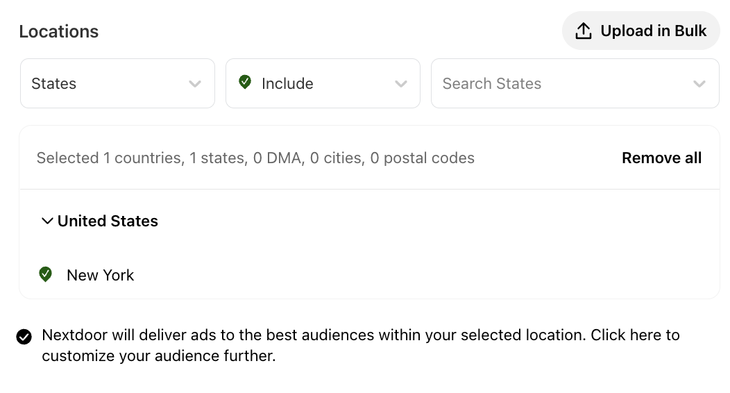 Overview of Nextdoor Targeting Options