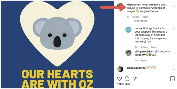 Instagram ad example. 