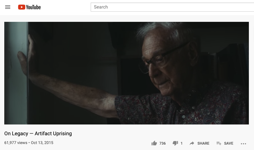 YouTube ad example from Artifact Uprising.