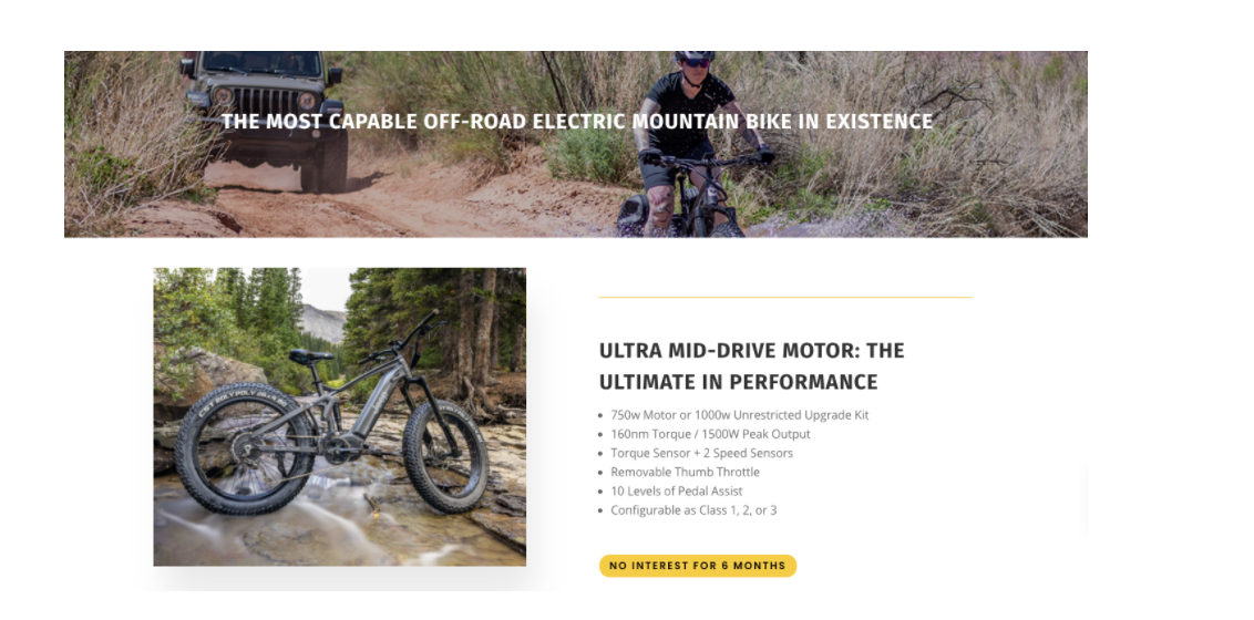 Example of an eCommerce website. 