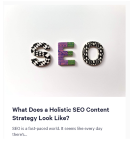 article on the tuff blog about content