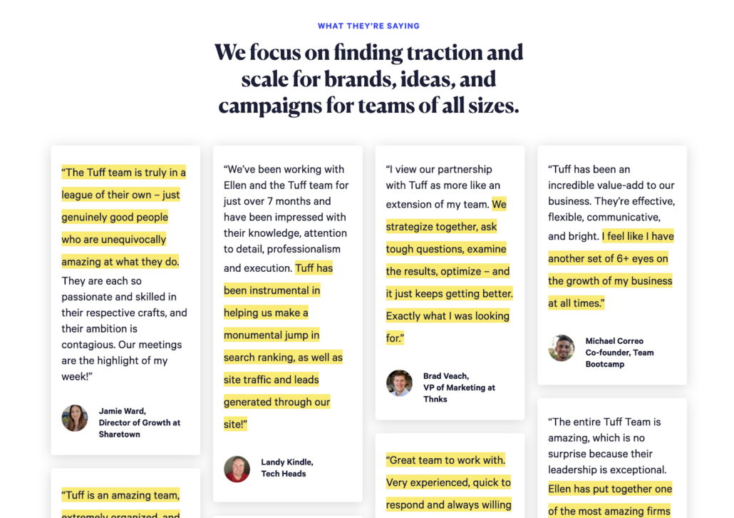 social proof example